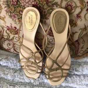 Gucci Sandals 8B Gold color